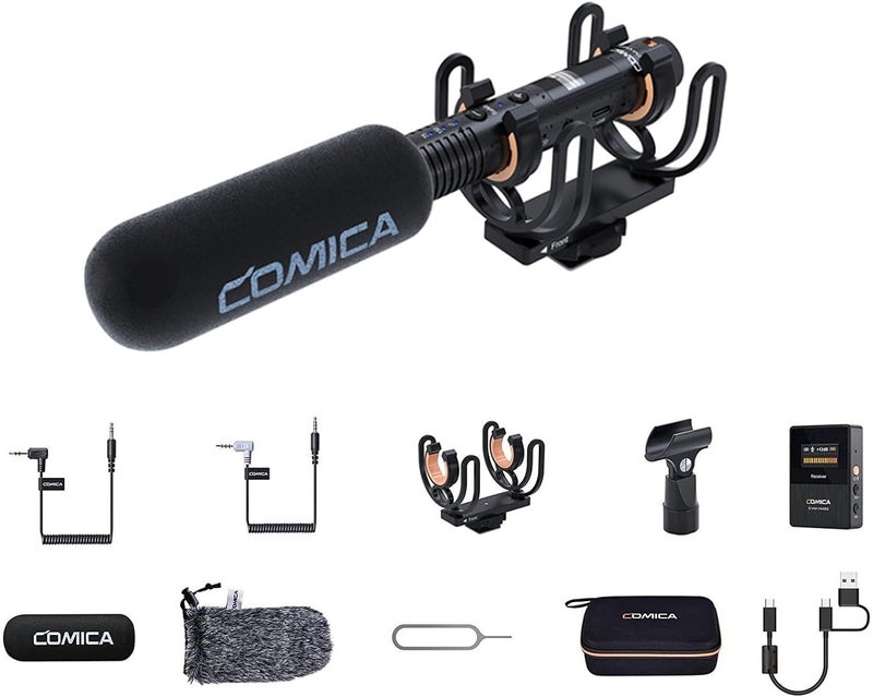COMICA VM30 Shotgun Microphone, with Wireless Modes, Digital/Analog Output, 75/150Hz Low-Cut Filter Modes, Universal Video Microphone for Filmmakers, Vloggers - Camera, Smartphone, and PC - Image 1